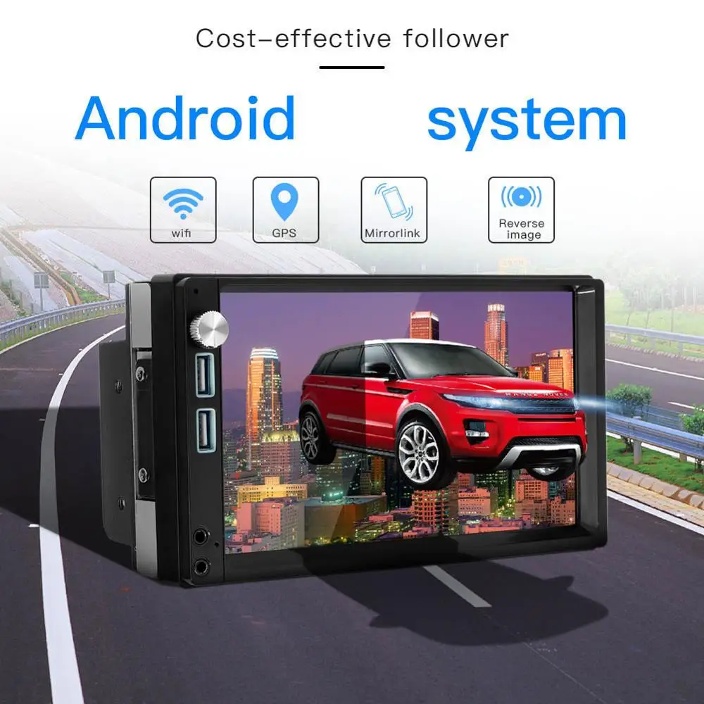Автомагнитола на Android 8 1 с четырёхъядерным процессором 7 &quot 2DIN GPS Navi Wi Fi