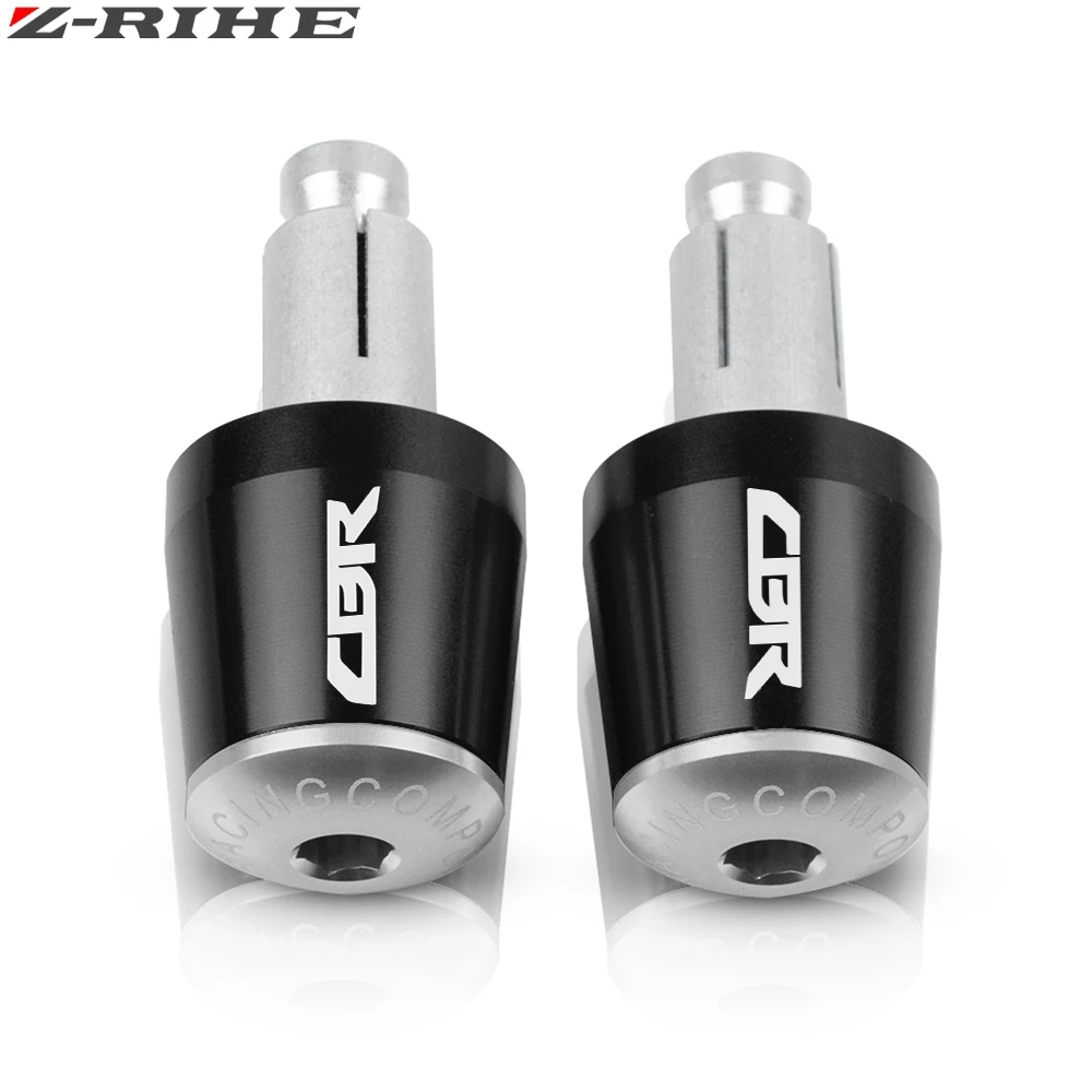 Black Silver Для honda CBR 250 150 600 929 954 RR CBR 650F 600RR CBR 1000RR руль мотоцикла, аксессуары ручной рукоятки «Грипсы» рожки руля Кепки - Цвет: Black Silver