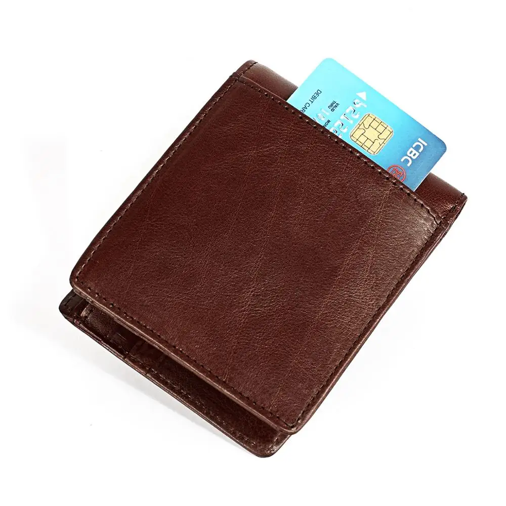 Кошельки из натуральной кожи для мужчин Роскошные Короткие кредитные карты окно