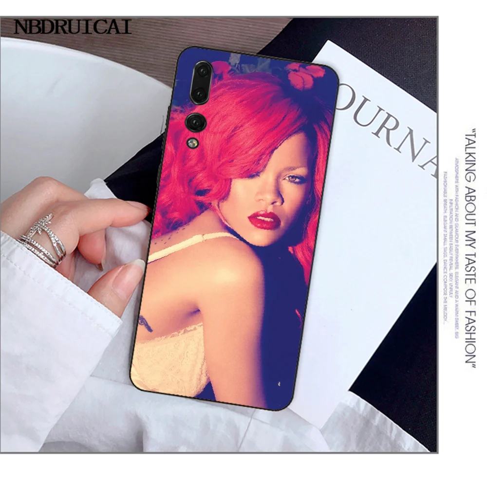 NBDRUICAI Rihanna ТПУ Мягкий силиконовый чехол для телефона Huawei Y5 Y6 Y7 Y9 Prime 2019 Enjoy 7 8 9 10 Plus |