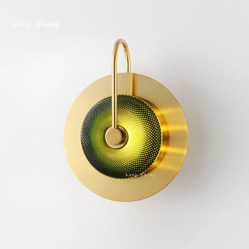 Роскошный светодиодный настенный светильник дизайнерские Креативные Круглые