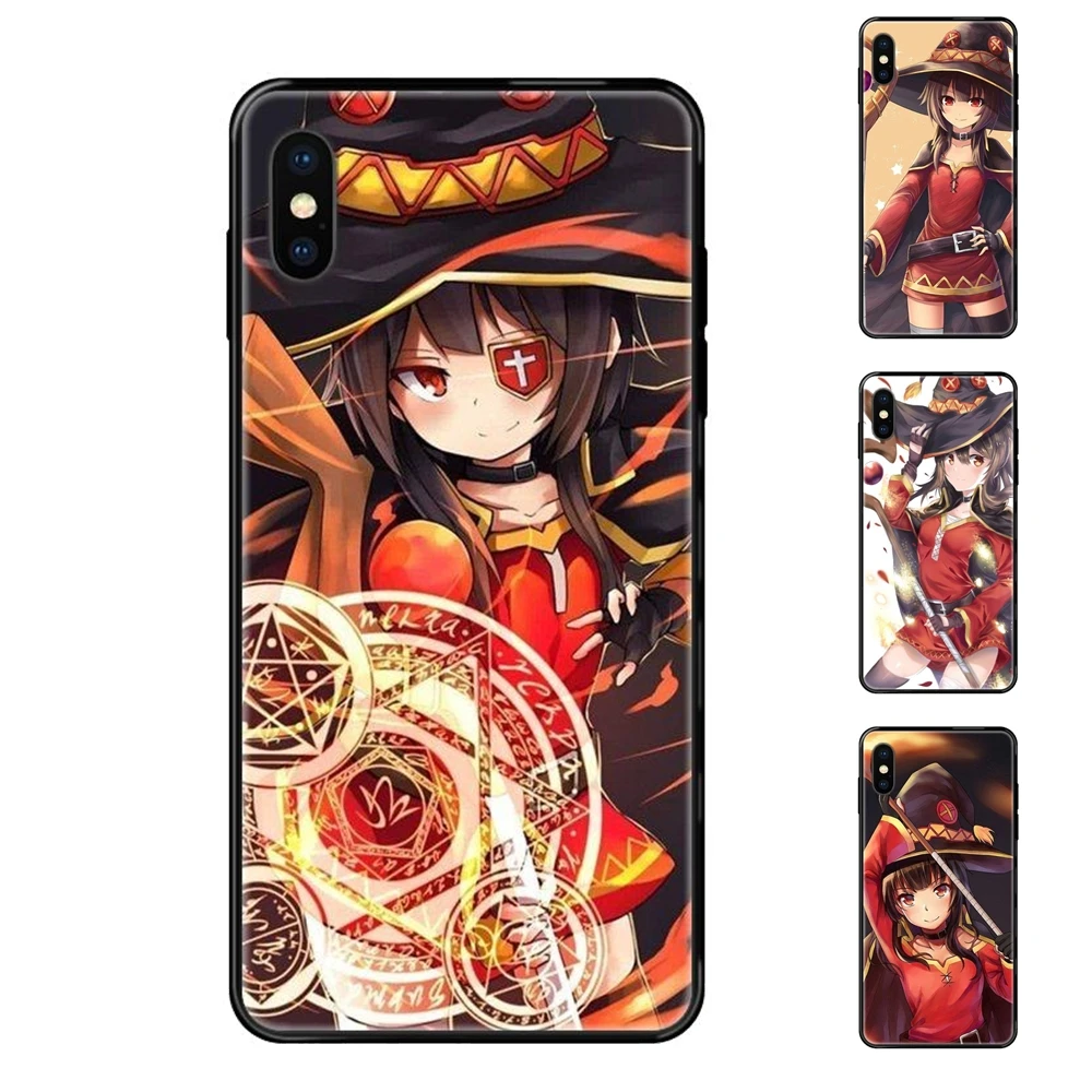 Для Redmi Note 4 5 5A 6 7 8 8T 9 9S Pro Max Konosuba Megumin Kono Subarashii Sekai Ni Shukufuku дешевый черный мягкий ТПУ