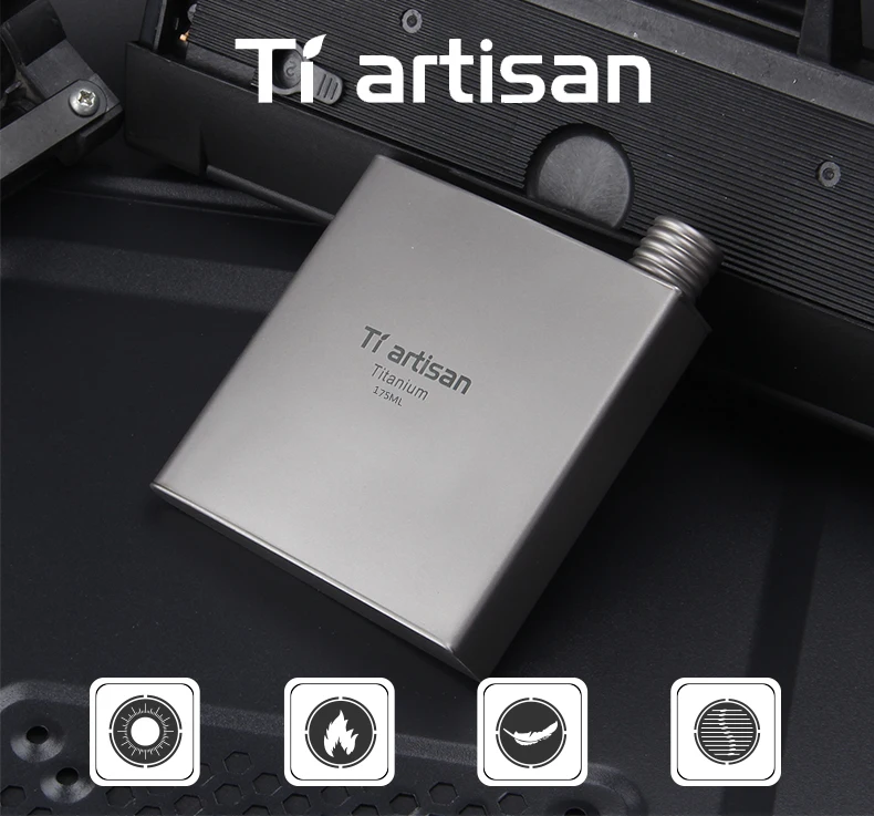 Tiartisan 200 мл или 175 мл титановая цилиндрическая посуда для напитков портативная бутылка для вина для путешествий Ультралегкая бутылка Ta8601