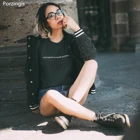 Футболка женская с надписью Today Is The Best Age, хлопковая черная рубашка в русском стиле со слоганом, Повседневная летняя футболка