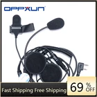 Шлем гарнитура 2-контактный PTT мотоциклетные наушники для рации Kenwood Baofeng Puxing Ham Radio Двусторонняя радиосвязь