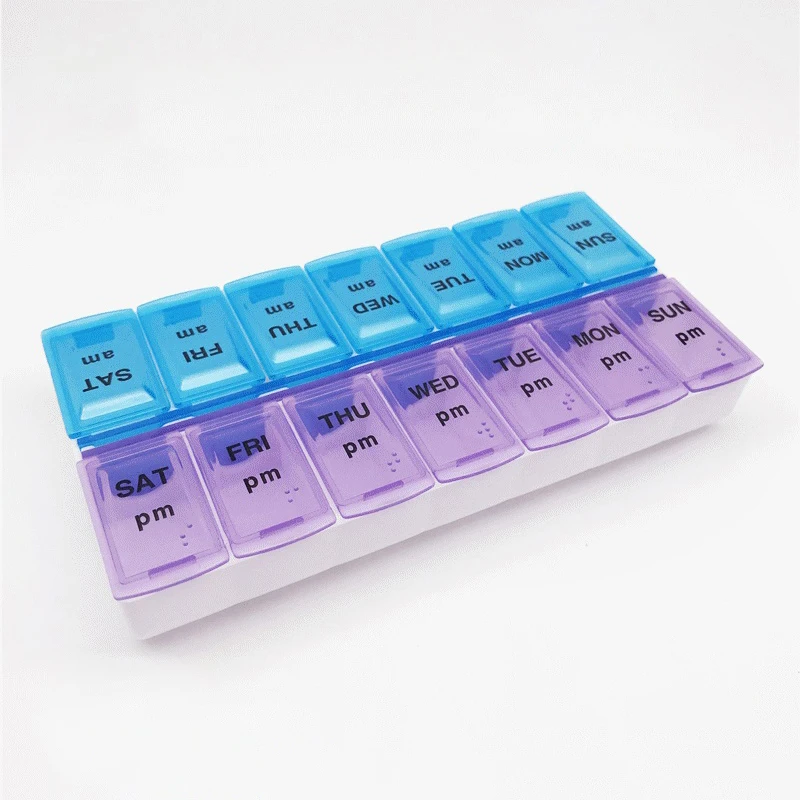 

Massive 14 Grids 7 Days Weekly Pill Case Medicine Tablet Dispenser Organizer Pill Box Splitters Pill Storage Organizer Container