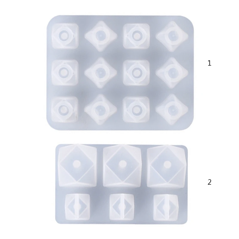 

Crystal Epoxy Resin Mold Section Arc Diamond Beads Silicone Mould DIY Crafts Jewelry Casting Tool