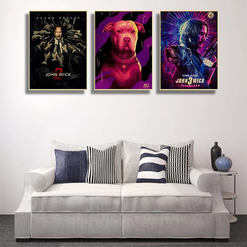 ВИНТАЖНЫЙ ПЛАКАТ Джон фитиль из классического фильма холст живопись