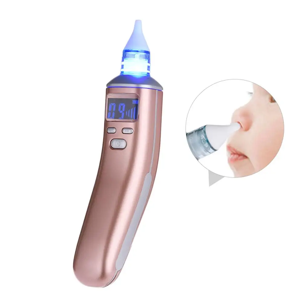 Baby Nasal Aspirator 2 в 1 Детский Электрический носовой аспиратор, очиститель носа для новорожденного ребенка, средство для удаления черных точек для взрослых, 3 регулируемых скорости, 5 сменных наконечников - Цвет: Baby Nasal Aspirator