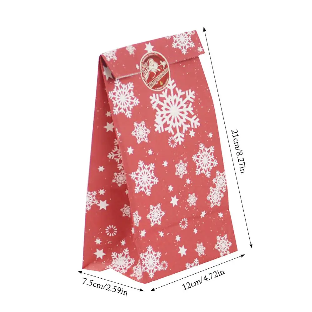 Рождественские подарочные пакеты пакет из крафт бумаги для хранения сладостей и