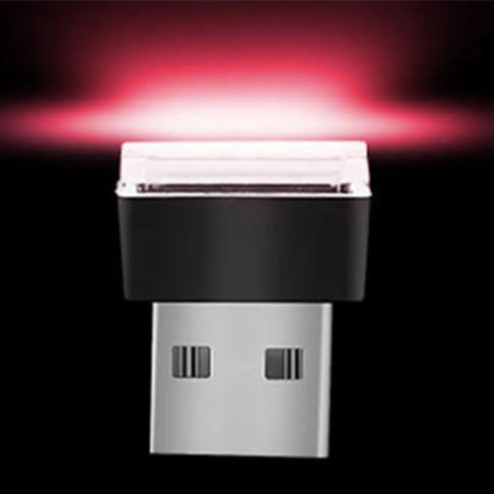 Мини USB светильник светодиодный модельный автомобильный окружающий светильник неоновый интерьерный светильник Автомобильные украшения(7 цветов на светильник