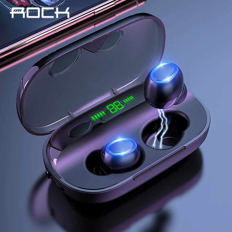 Беспроводные bluetooth-наушники ROCK HD с объемным стерео шумоподавлением, игровая гарнитура с микрофоном, водонепроницаемые наушники