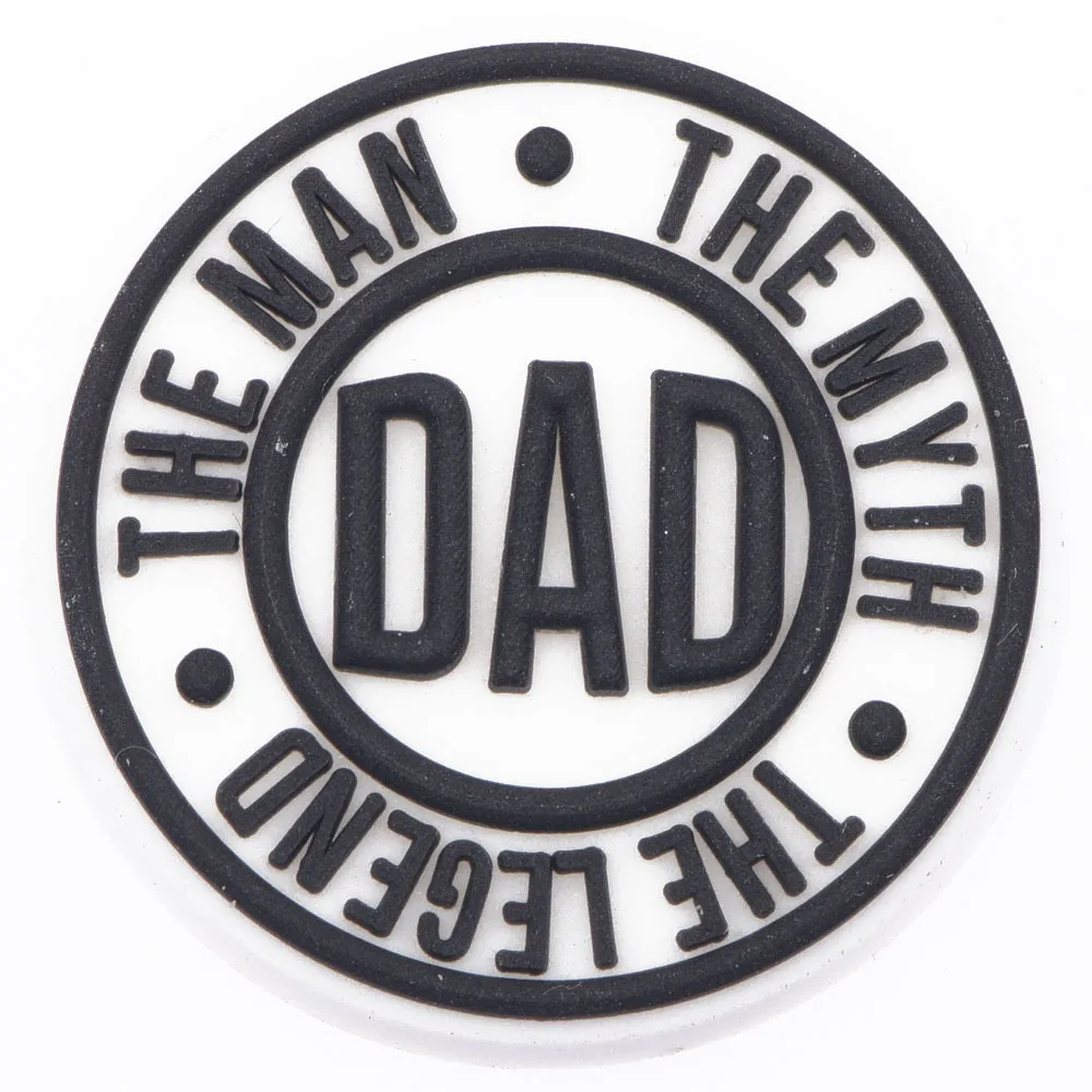 Best Sale 1 Pcs Croc Shoes Charms Happy Father Day Classic Decoration Love Super Dad Bracelet Adult Soccer Football Accessories