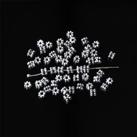 100pcs tibetan silver double layer wheel charm spacer beads 5mm diy handmade jewelry making loose beads fit necklace bracelet