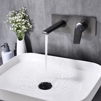 all copper gun gray in wall basin faucet hotel engineering faucet