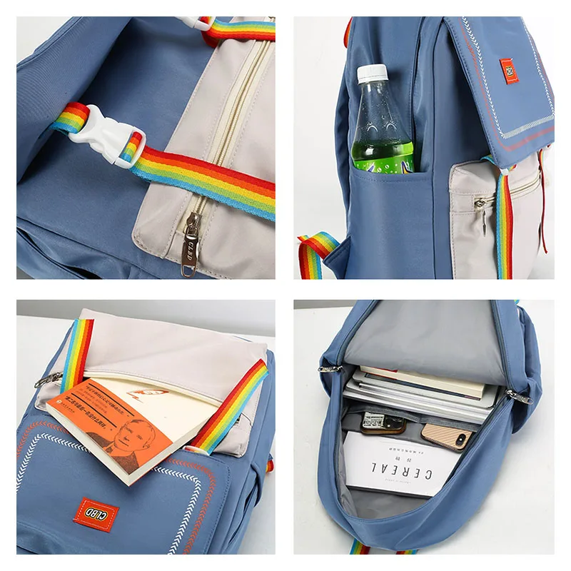 

2021New Backpack Nylon Women Backpack Travel Shoulder Bag New School Bag For Teenager Girls School Backapck Lady Casual Handbag