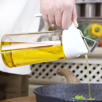 glass sauce olive oil sprayer dispenser syrup vinegar bottle condiment bottles honey pot seal leak proof automatic cover opening