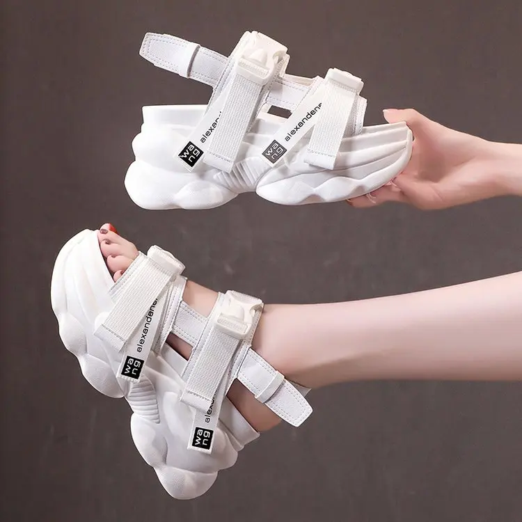 

Platform Sandals Women 2021 Fashion Height Increasing 7cm Wedge Sport Chunky Sandals Shoes Summer Outdoor Beach Sandalias Mujer