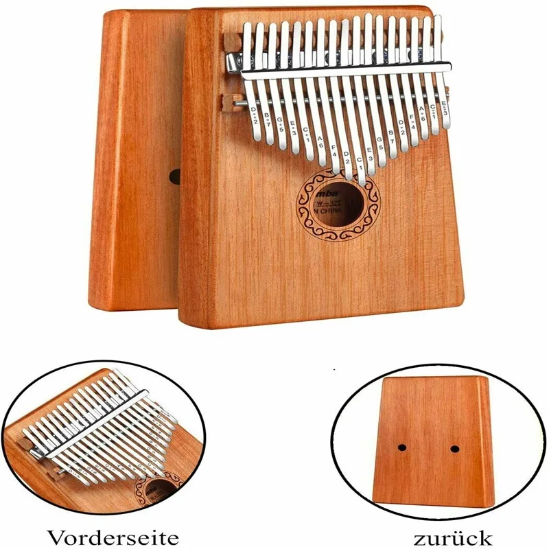 Kalimba Thumb Piano 17 клавишное пианино высокое качество дерево красное тело музыкальный
