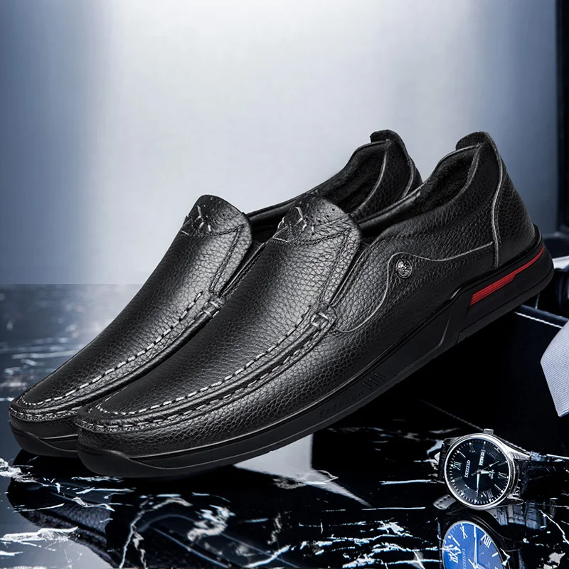 

Zapatillas Hombre Casual Men Casual Shoes Leather Mens Sneakers Fashion Spring Sneaker Zapatos Casuales Black