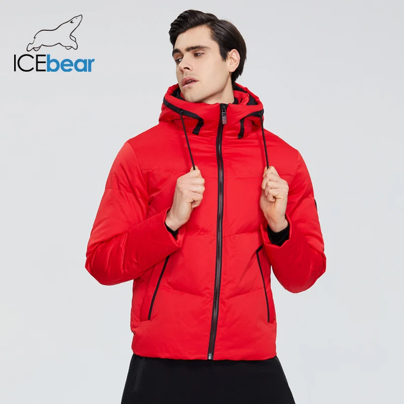 ICEbear 2019 новая зимняя Толстая Теплая мужская куртка Стильное повседневное Мужское