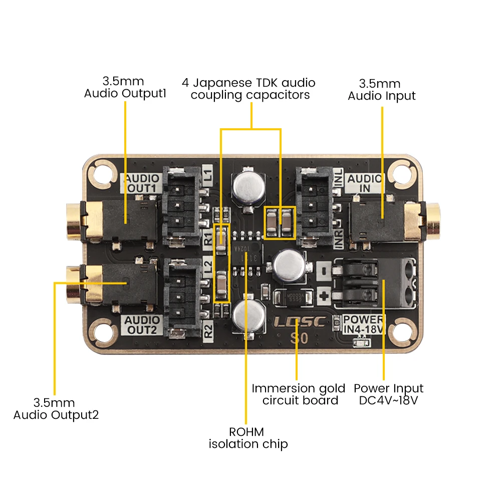AIYIMA Audio Isolation Noise Reduction Module DSP Common Ground Cancellation DIY Power Amplifier Board | Электроника