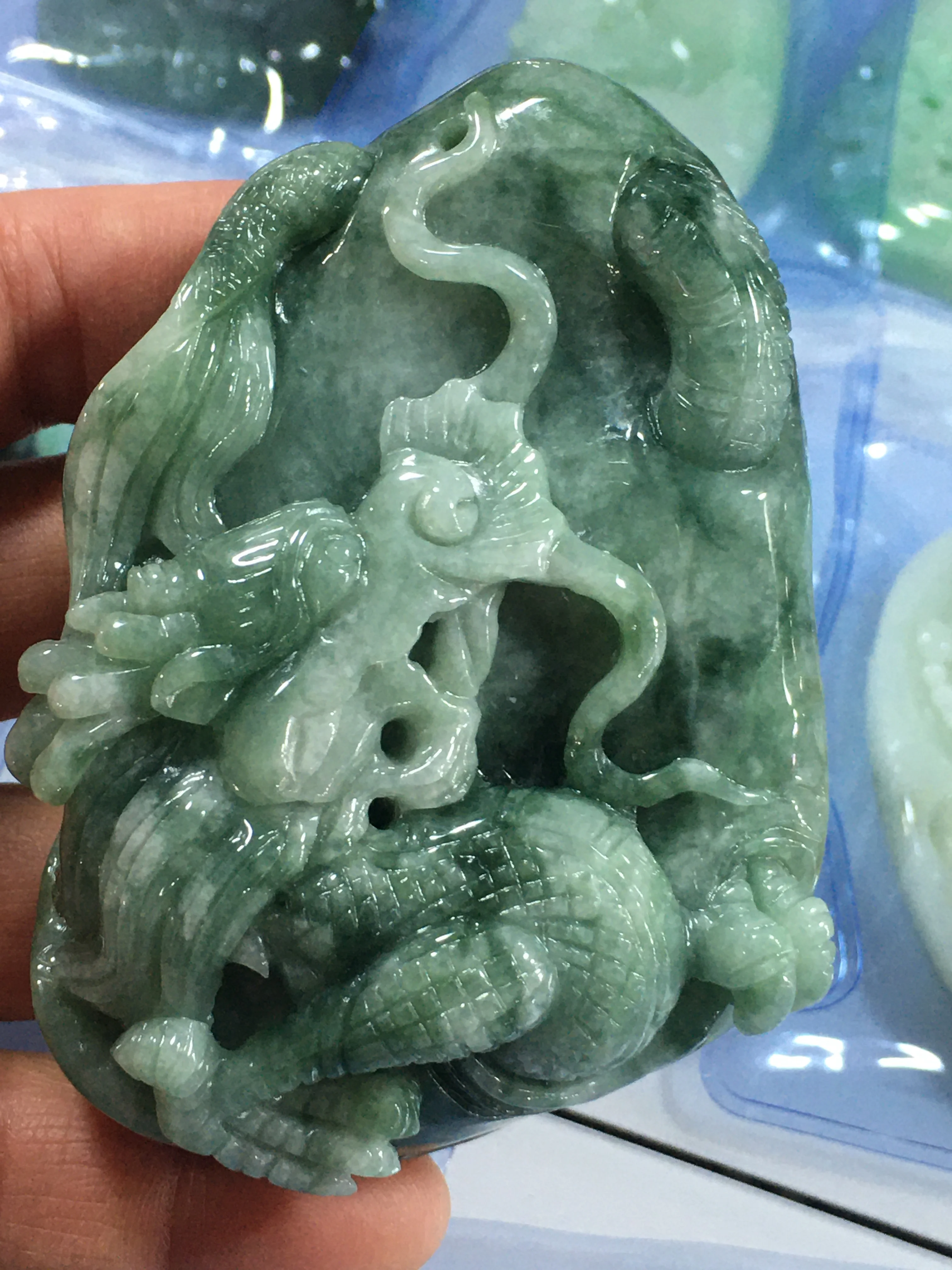 

Natural 7A Myanmar jade Handcarved mascot of dragon emperor green jade pendant jade necklace men pendants jewelry jade necklaces