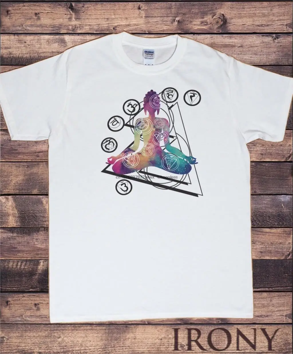 Мужская надпись Ом АУМ Йога Будда чакра медитация Хобо Boho Peace футболка TSK3|Мужские