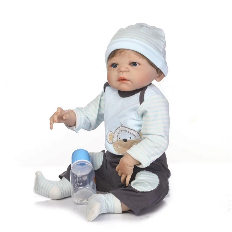

57 CM Silicone Full Body Reborn Baby boy Dolls Fashion Realistic Waterproof Baby Dolls Soft Touch Toddler Birthday new Year Gift