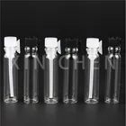 100 шт. пустые маленькие стеклянные парфюмерные флаконы для маленького образца парфюмерные флаконы стандартная Пробирка для испытания ароматов 1 мл 2 мл 3 мл