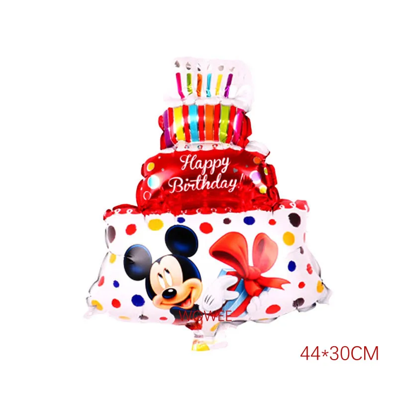 1pc Cake Balloon 10 шт./лот Микки чашки для мороженого Детские вечерние принадлежности для дня рождения Микки Маус С Днем Рождения вечерние чаши для мороженого - Цвет: 1pc Cake Balloon