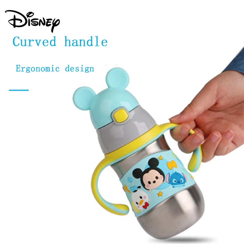 Дисней детская чашка из нержавеющей стали для питья Студенческая с соломинкой