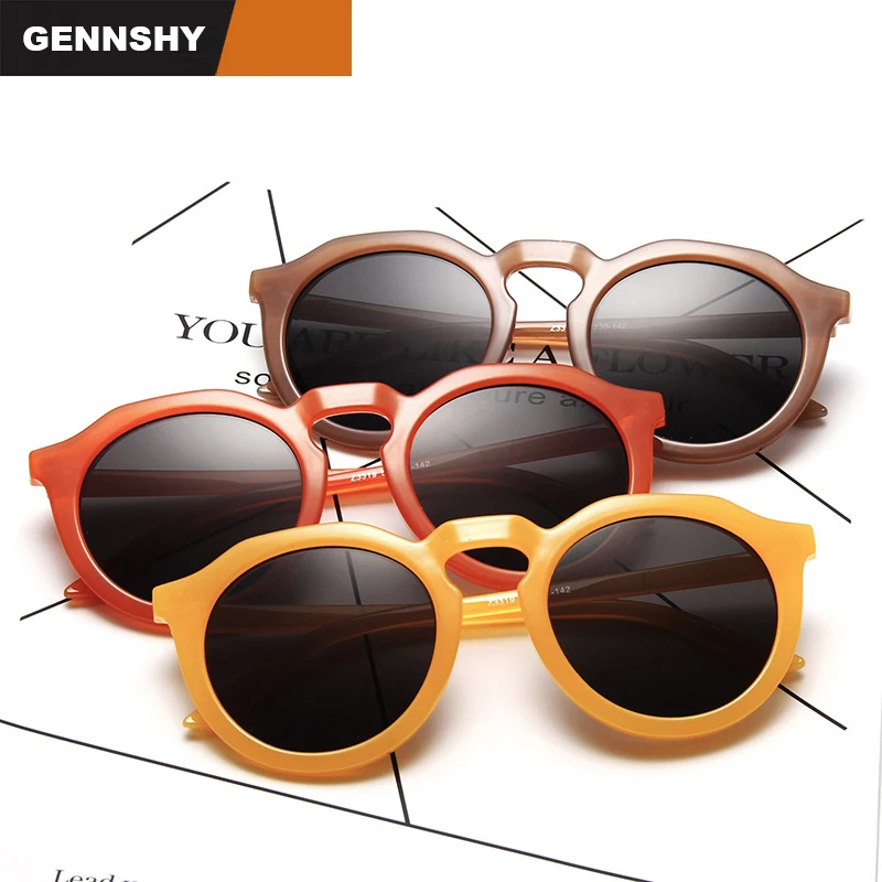 Новые модные пластиковые солнцезащитные очки карамельных цветов женские