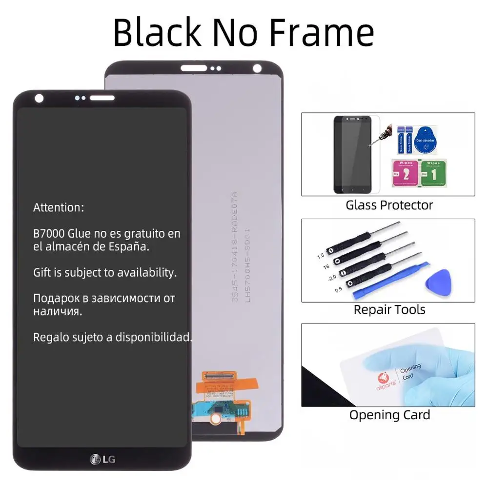 Дисплей для LG G6 ЖК-дисплей с сенсорным экраном с рамкой дигитайзер для LG G6 H870 ЖК-дисплей H873 VS998 US997 запчасти - Цвет: Black No Frame
