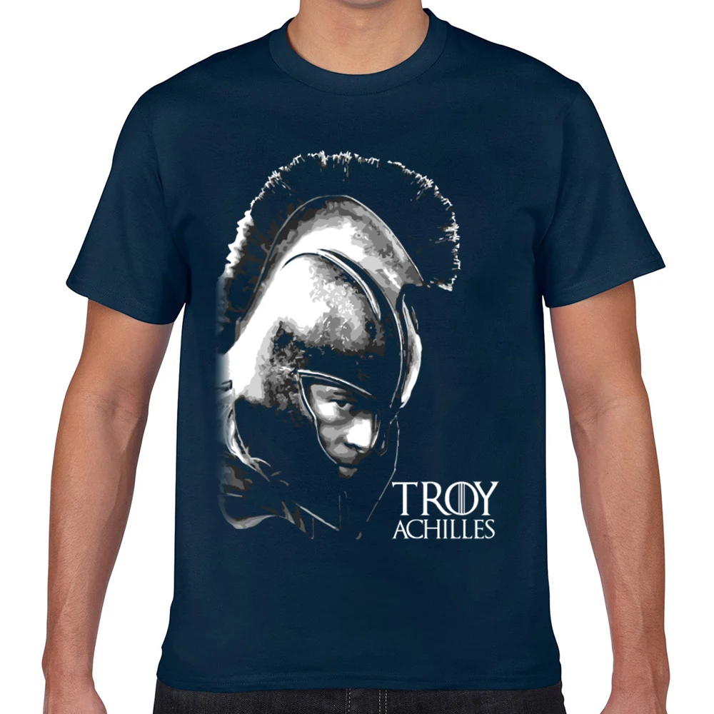 Футболка мужская ахиллесовый дизайн черная короткая | Мужская одежда