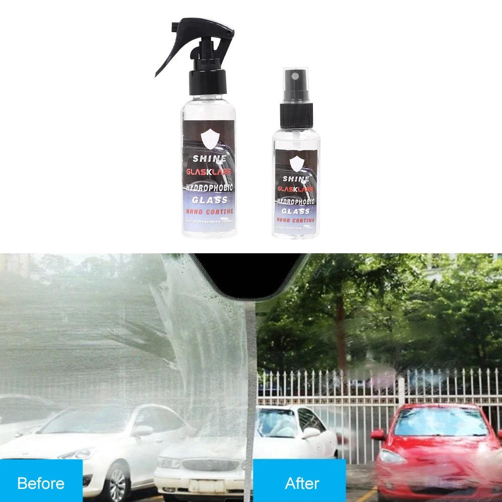 

50ml/100 Automotive Glass Super Hydrophobic Coating Rainproof Agent Rearview Mirror Windshiled Water Repellent Spray Agent Tools