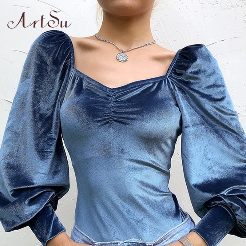 ArtSu сексуальный велюровый кружевной фланелевый бандажный боди Женский