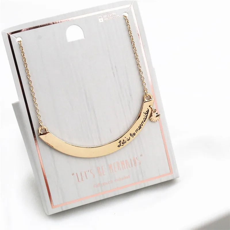 New letter necklace curved bright face simple atmosphere | Украшения и аксессуары