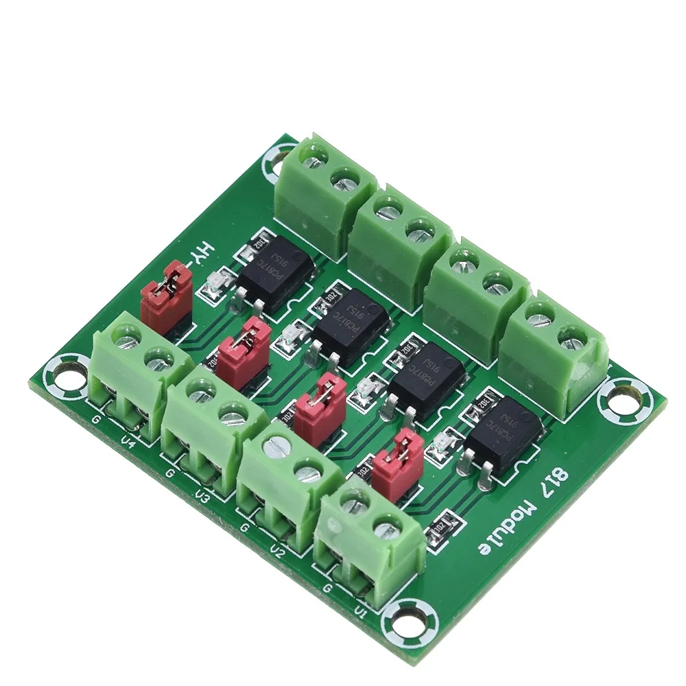 PC817 4 канальная оптопара изоляции доска Напряжение конвертер адаптер Модуль 3 6 30V