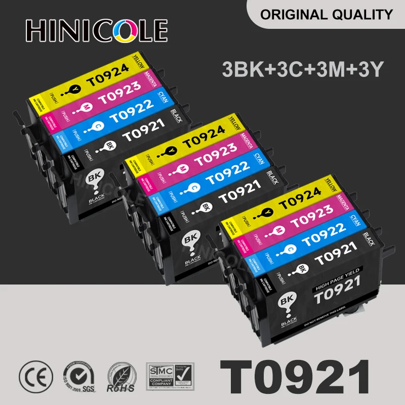 

T0921N T0921 - T0924 Ink Cartridge For Epson Stylus CX4300 TX117 T26 T27 TX106 TX119 TX109 C91 Printer 92 92N Full Ink Cartridge