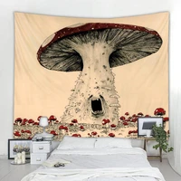 psychedelic mushroom tapestry bohemian room wall decoration aesthetics wall mount mandala hippie yoga mat big beach towel