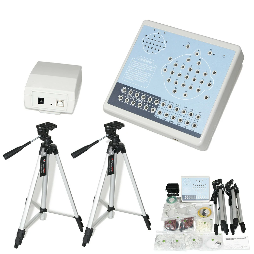KT88-2400 Digital EEG Machine 24 Channel Brain Electric Activity Mapping System Electroencefalogram USB Software | Красота и здоровье