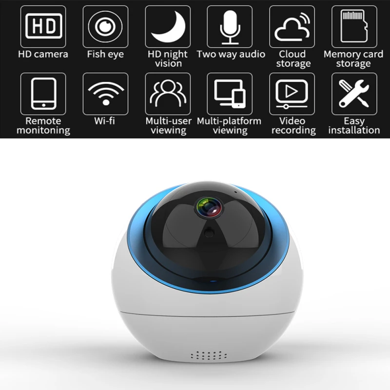 Беспроводная WiFi камера безопасности 1080P Новое поступление 2019 облачная купольная