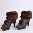 Женские осенне-зимние теплые вязаные крючком гетры с меховой отделкой, манжеты, носки для ботинок, 9 видов цветов вязаные манжеты для ботинок, меховые аксессуары