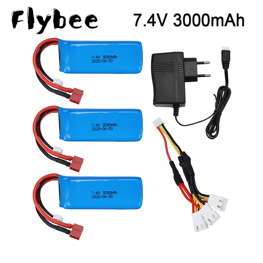 Для Wltoys 144001 игрушечный автомобиль Батарея 2s 7 4 V 3000 мА/ч улучшенная литий