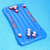 2428 cup holder inflatable beer pong table durable pools float summer water party fun air mattress cooler float accessories