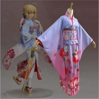 anime fate stay night cosplay saber kimono custome cosplay kimonobeltbow at backheaddresswaistband