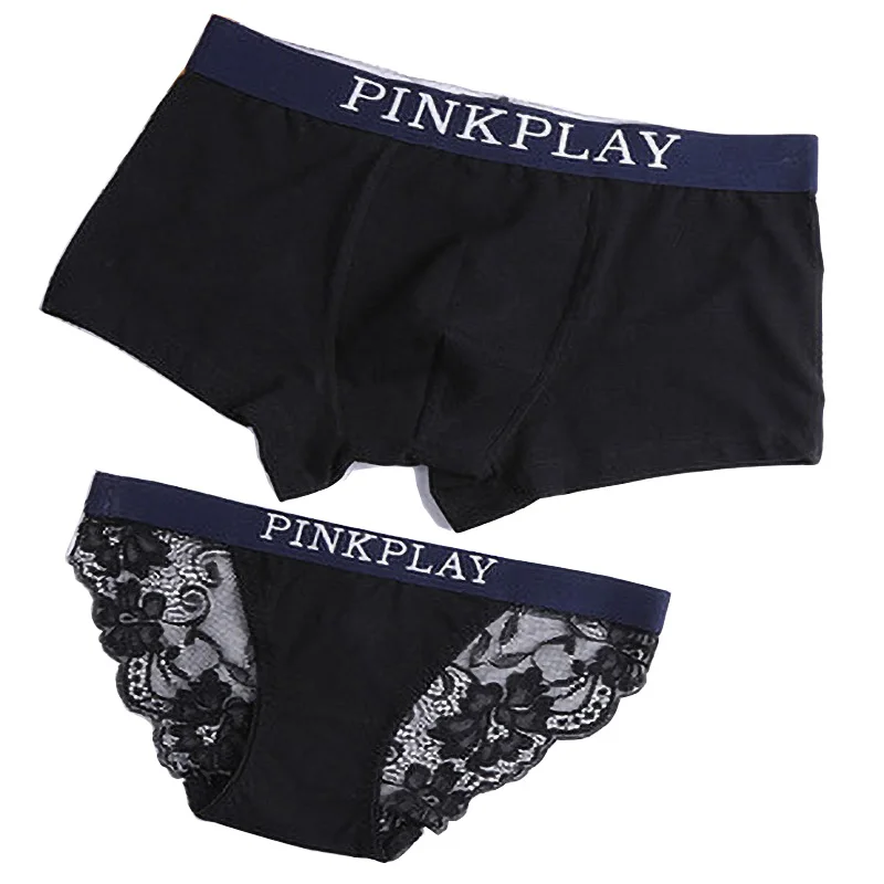 Couple Panties Sexy Lace Cotton Panties Cozy Lingerie Female Underwear Men Sex Underwear Couple Panties Hot Sale Couple Pants