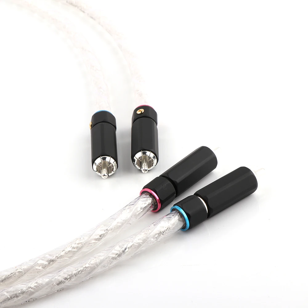 Hifi аудио RCA штекер кабель Liton посеребренный двойной фильтр кольцо лихорадка