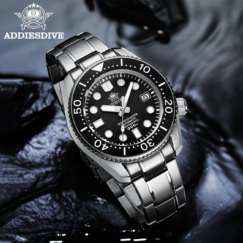 

ADDIES 316L стальные механические часы BGW9 Япония SBDX001 синие супер яркие автоматические часы с керамической оправой сапфировым стеклом 300 м часы д...